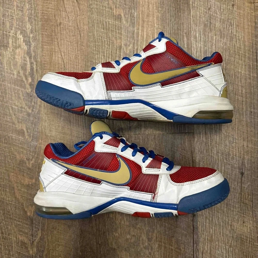 Nike Air Trainer SC 2010 Low Manny Pacquaio White Red Blue Gold_3